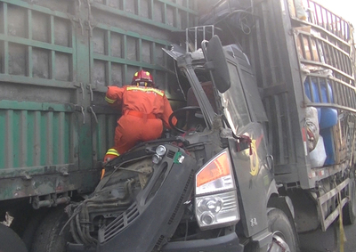 高速悲劇 夫妻養(yǎng)蜂車(chē)追尾半掛車(chē)，駕駛室被撞成連體，女子不幸身亡